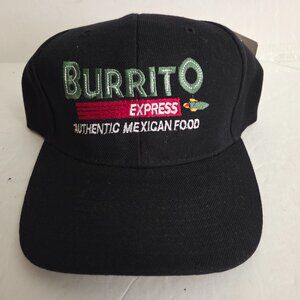 Black Adjustable Burrito Express Authentic Mexican Food Baseball Cap BRAND NEW